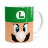 Caneca Luigi Super Mario Bros Face Branca