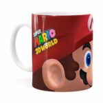 Caneca Mario 3d Print Com Logo Branca