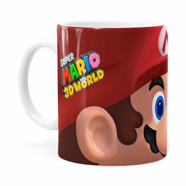 Caneca Mario 3d Print Com Logo Branca