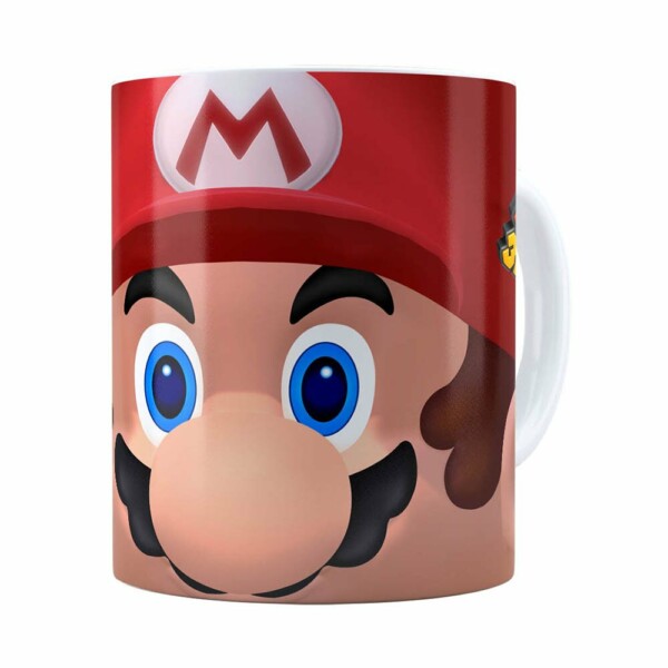 Caneca Mario 3d Print Com Logo Branca