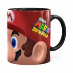 Caneca Mario 3d Print Com Logo Preta