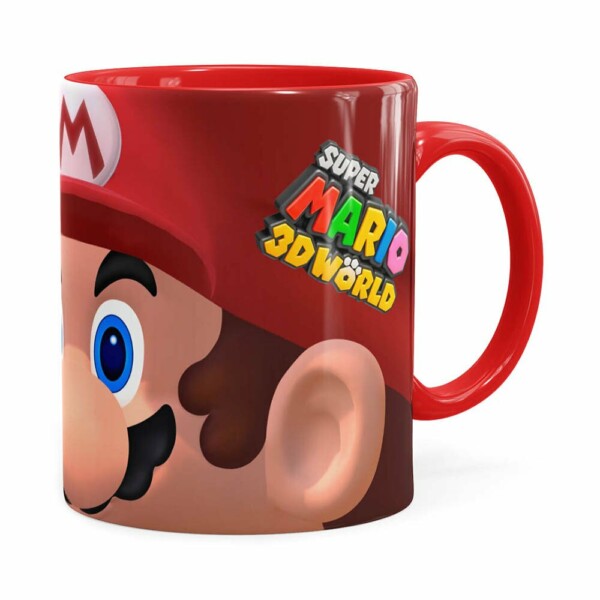 Caneca Mario 3d Print Com Logo Vermelha