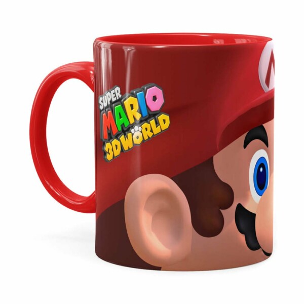 Caneca Mario 3d Print Com Logo Vermelha