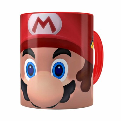 Caneca Mario 3d Print Com Logo Vermelha