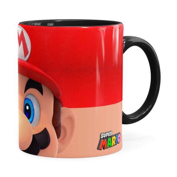 Caneca Mario 3d Print Super Preta