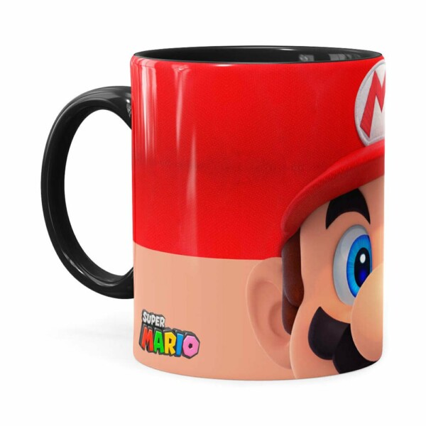 Caneca Mario 3d Print Super Preta