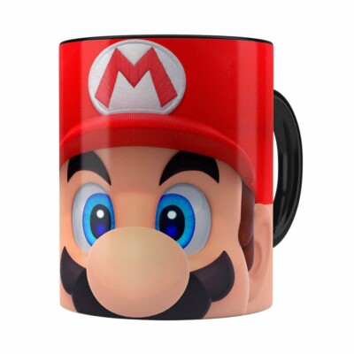 Caneca Mario 3d Print Super Preta