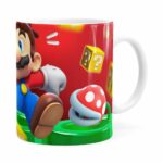 Caneca Mario 3d Print Susto Super Branca