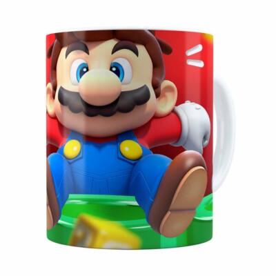 Caneca Mario 3d Print Susto Super Branca