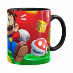 Caneca Mario 3d Print Susto Super Preta