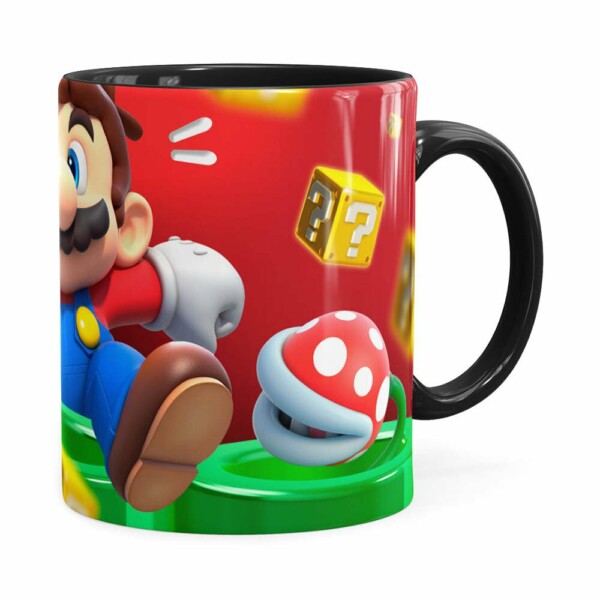 Caneca Mario 3d Print Susto Super Preta