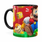 Caneca Mario 3d Print Susto Super Preta
