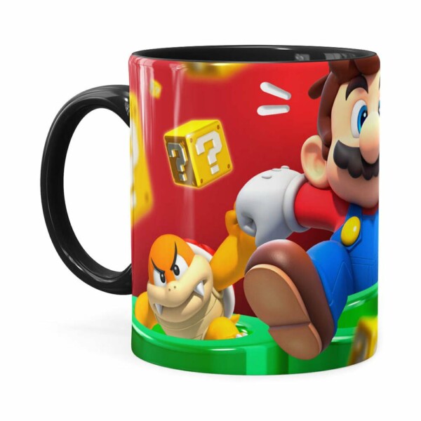 Caneca Mario 3d Print Susto Super Preta
