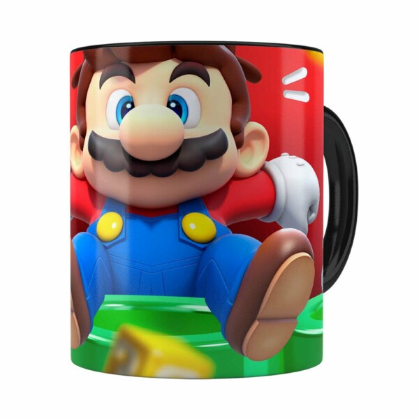 Caneca Mario 3d Print Susto Super Preta
