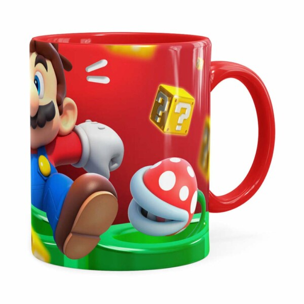 Caneca Mario 3d Print Susto Super Vermelha