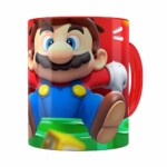 Caneca Mario 3d Print Susto Super Vermelha