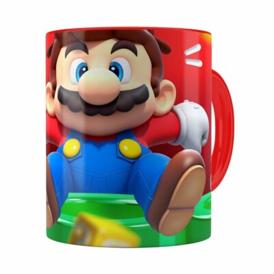 Caneca Mario 3d Print Susto Super Vermelha