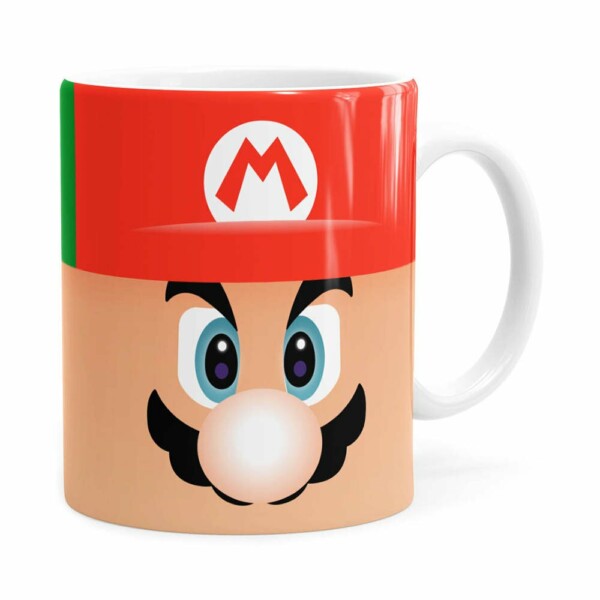 Caneca Mario E Luigi Super Mario Bros Faces Branca
