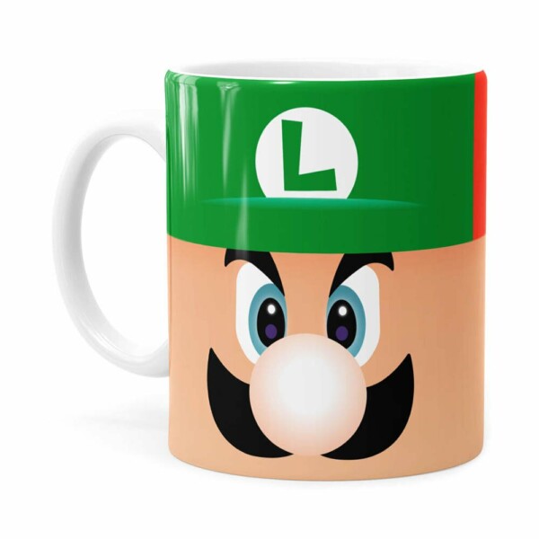 Caneca Mario E Luigi Super Mario Bros Faces Branca