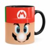 Caneca Mario E Luigi Super Mario Bros Faces Preta