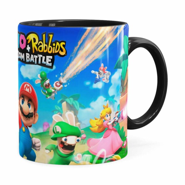 Caneca Mario Rabbids 3d Print Preta