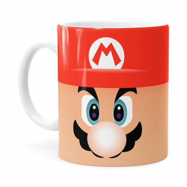 Caneca Mario Super Mario Bros Face Branca