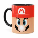 Caneca Mario Super Mario Bros Face Preta