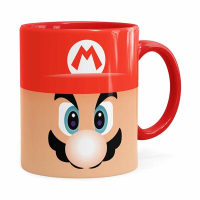 Caneca Mario Super Mario Bros Face Vermelha