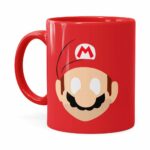 Caneca Mario Super Mario Bros Minimalista Vermelha