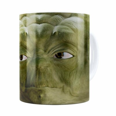 Caneca Mestre Yoda 3d Print Star Wars Branca