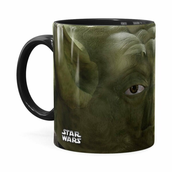 Caneca Mestre Yoda 3d Print Star Wars Preta