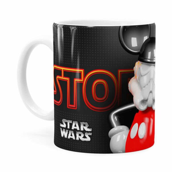 Caneca Mickey Star Wars 3d Print Branca