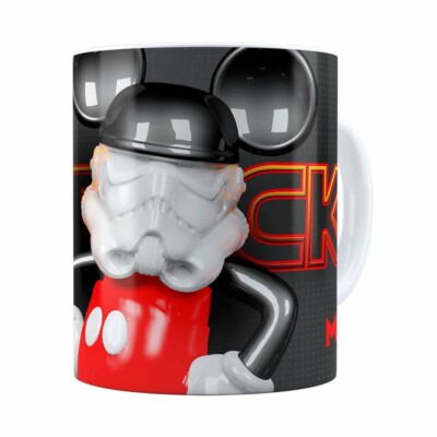 Caneca Mickey Star Wars 3d Print Branca