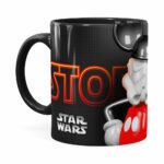 Caneca Mickey Star Wars 3d Print Preta