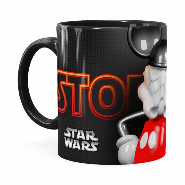 Caneca Mickey Star Wars 3d Print Preta