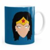 Caneca Mulher Maravilha Anime Minimalista Branca