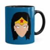 Caneca Mulher Maravilha Anime Minimalista Preta