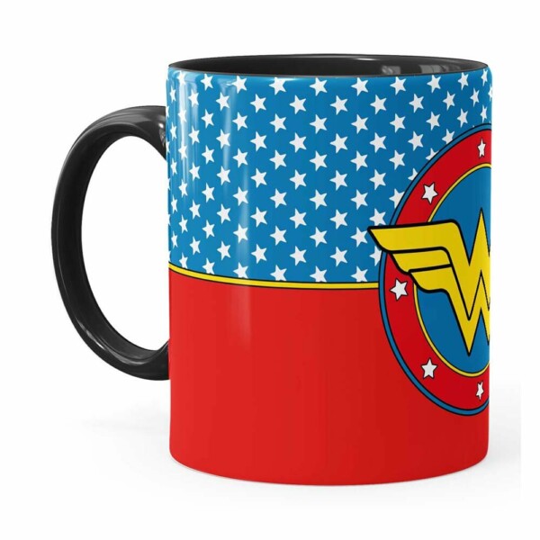 Caneca Mulher Maravilha (wonder Woman) V01 Preta