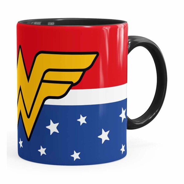 Caneca Mulher Maravilha (wonder Woman) V02 Preta