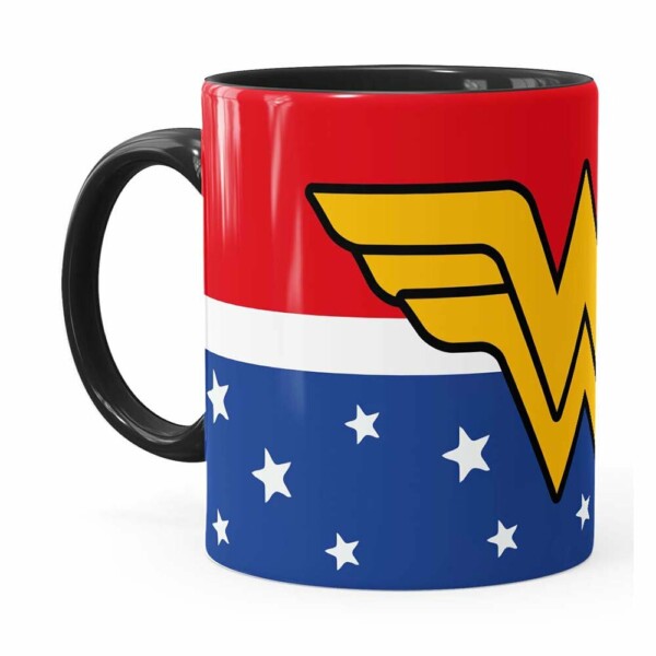 Caneca Mulher Maravilha (wonder Woman) V02 Preta