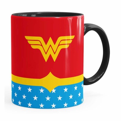 Caneca Mulher Maravilha (wonder Woman) V03 Preta