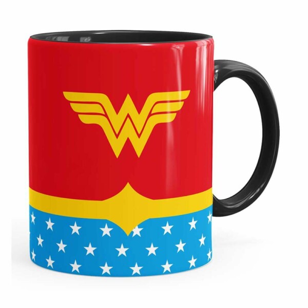 Caneca Mulher Maravilha (wonder Woman) V03 Preta