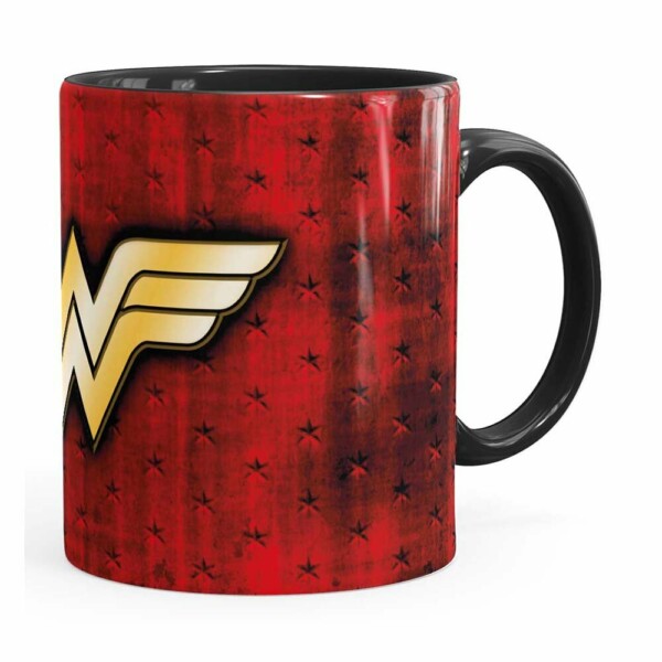 Caneca Mulher Maravilha (wonder Woman) V04 Preta
