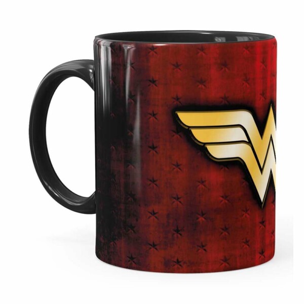 Caneca Mulher Maravilha (wonder Woman) V04 Preta