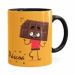 Caneca Páscoa Cara De Chocolate V01 Preta