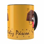 Caneca Páscoa Cara De Chocolate V01 Preta