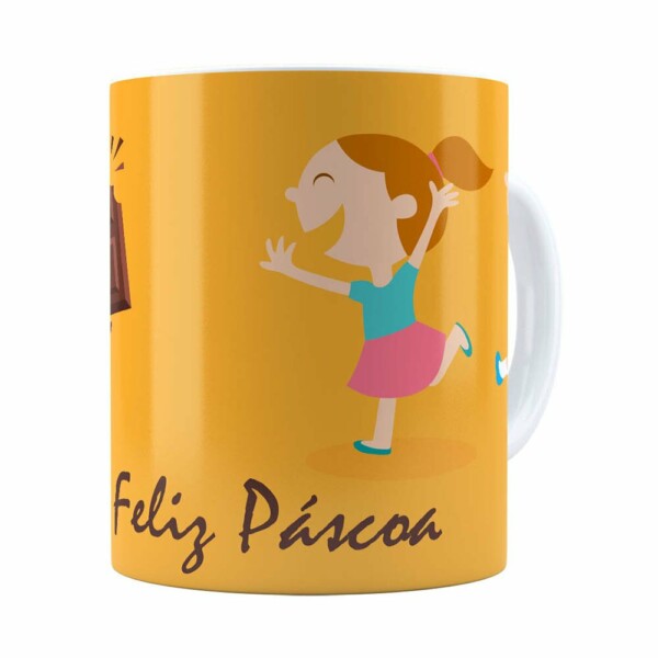 Caneca Páscoa Cara De Chocolate V02 Branca