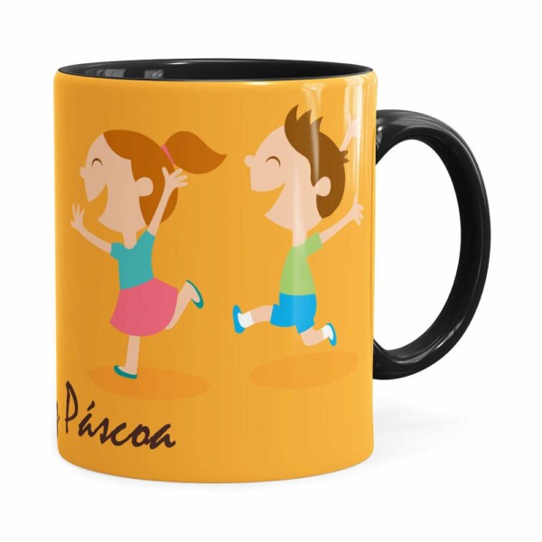Caneca Páscoa Cara De Chocolate V02 Preta
