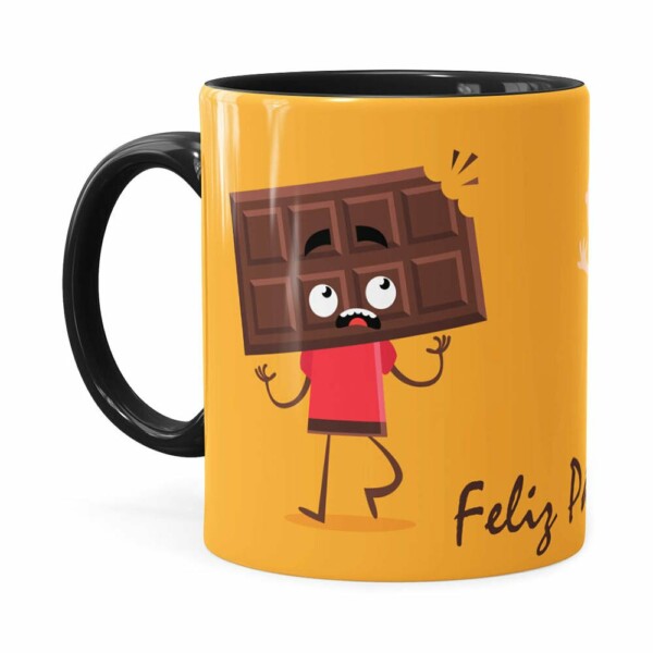 Caneca Páscoa Cara De Chocolate V02 Preta