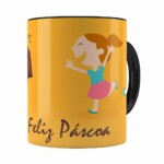 Caneca Páscoa Cara De Chocolate V02 Preta